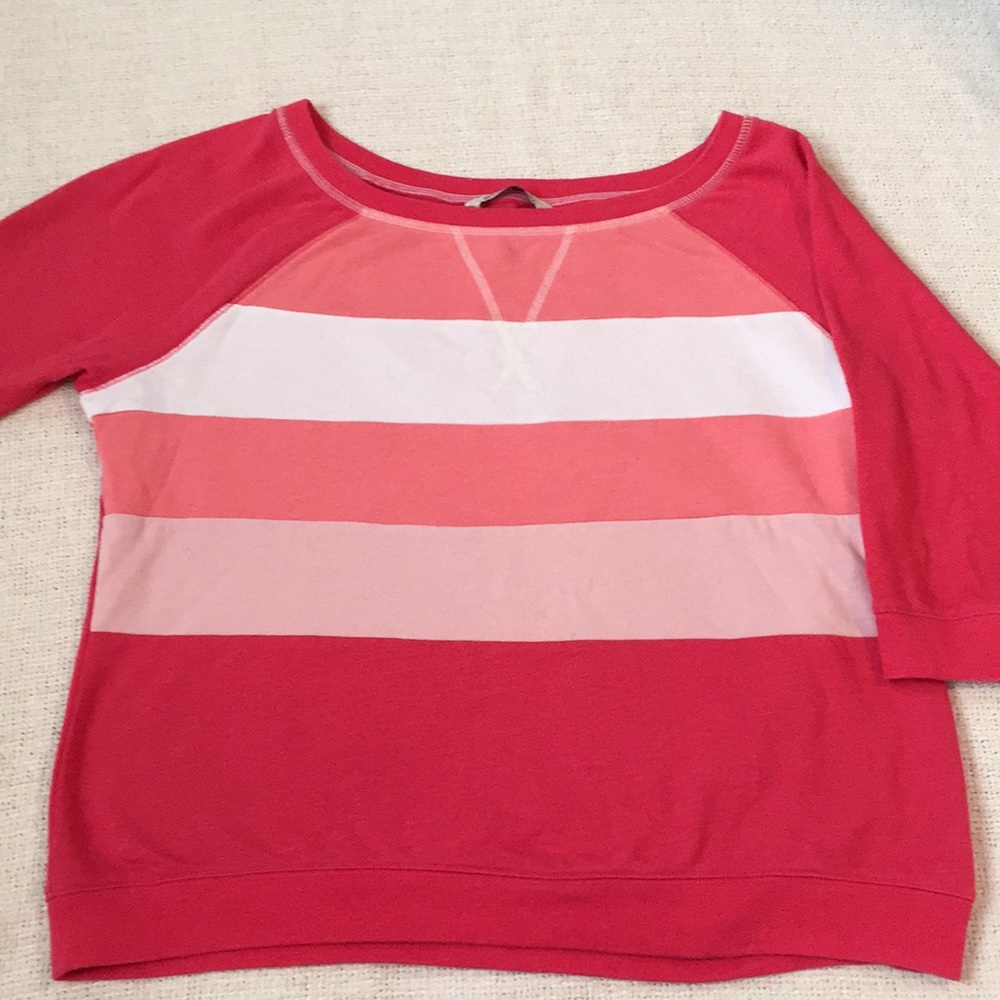 Old Navy Coral/Peach 3/4th sleeve sweatshirt